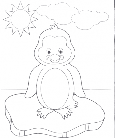 A Very Cute Baby Penguin Coloring Pages - Penguin Coloring Pages 