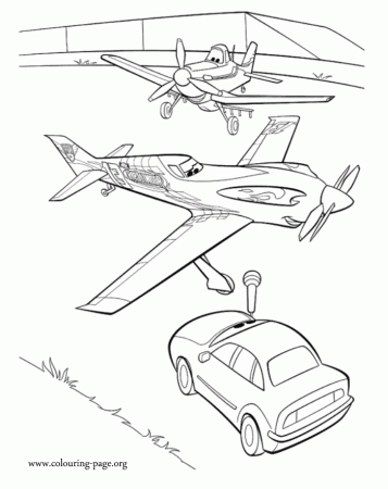 Planes - Dusty wants to meet Ripslinger coloring page
