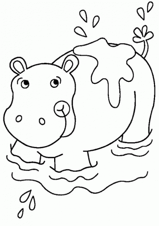 Free Printable Hippo Coloring Pages For Kids