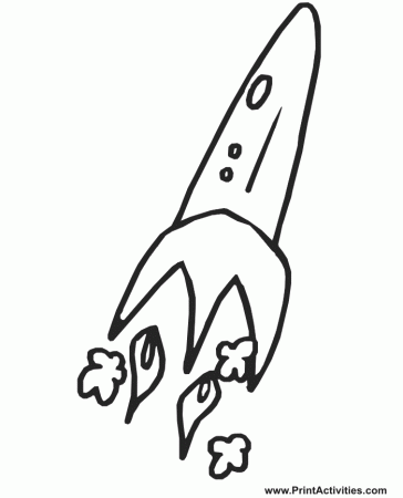 Rocket Coloring page | Space Coloring Page