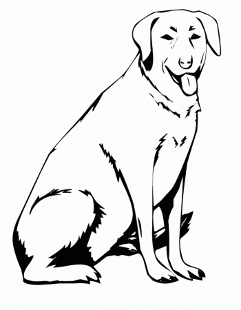 labrador Colouring Pages (page 2)