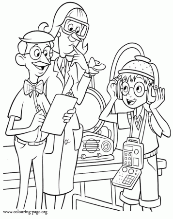 Meet the Robinsons - Lewis demonstrates his invention coloring page