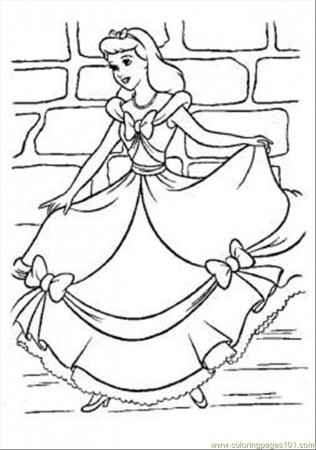 Coloring Pages Cinderella Coloring Page (Cartoons > Cinderella 