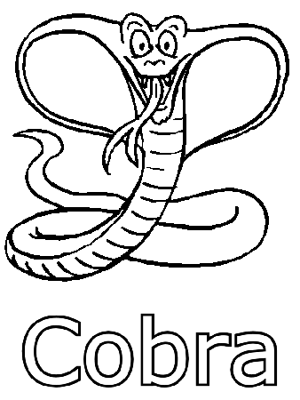 Cobra Snake Color Pages - Kids Colouring Pages