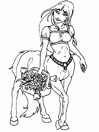 Centaur4 Greek Coloring Pages & Coloring Book