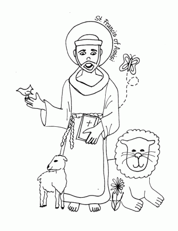 Saints Coloring Pages - Printable Catholic Saints