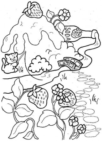 Coloring Pages Cartoon Strawberry Shortcake And Friends Free 