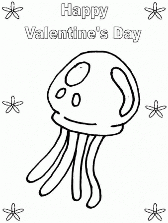 Spongebob Valentine Coloring Pages Printable Free For Kids & Girls 