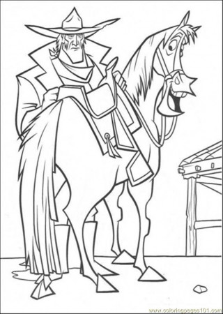 Coloring Pages That Man Want To Ride The Horse (Cartoons > Others 