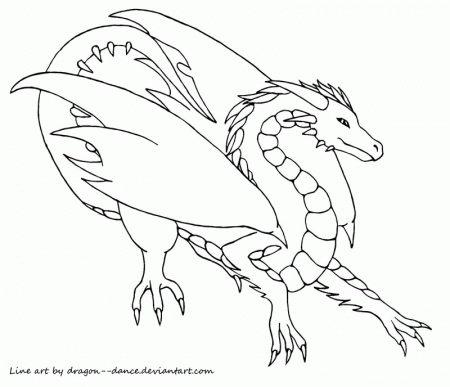 Dragon Line Art by DansuDragon on deviantART