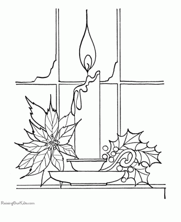 printable christmas coloring pages candles and more