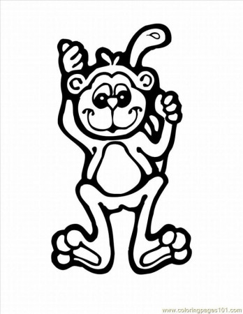 Coloring Pages Cloring Pages Of Monkeys 7 Lrg (Mammals > Monkey 