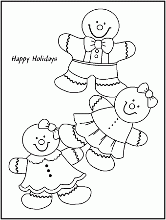 FREE Printable Christmas Gingerbread Coloring