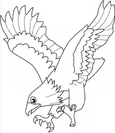 Printable Free Colouring Sheets Animal Eagle For Kids - #