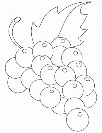 Green grapes coloring pages | Download Free Green grapes coloring 