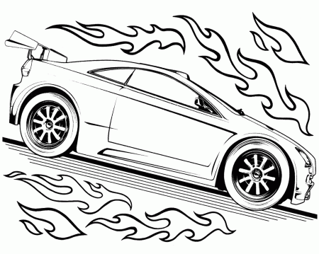 Hot Wheels Coloring Pages : Hot Wheels Speed Turbo Coloring Page 