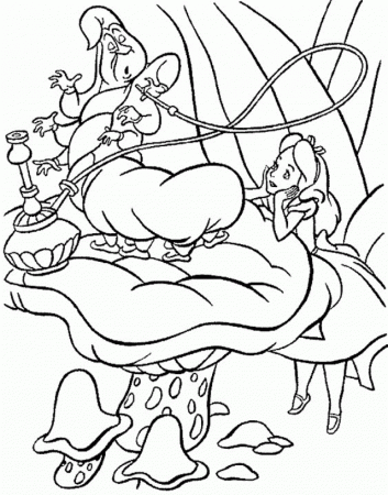 Alice In Wonderland Coloring Pages Printable Coloring Pages Of 