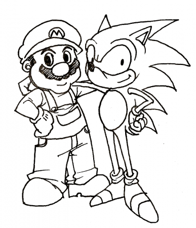 mario and sonic coloring pages - group picture, image by tag 