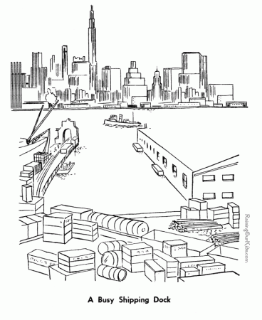 New York Harbor coloring page - 009