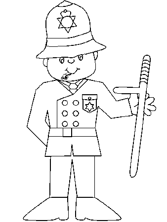 british policeman Colouring Pages