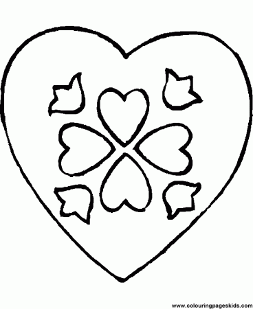 valentines day coloring book pages flower heart for kids to print 