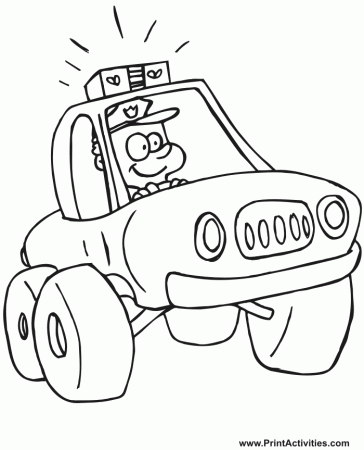 Coloring Police Car Coloring Page Police Car Coloring Page 
