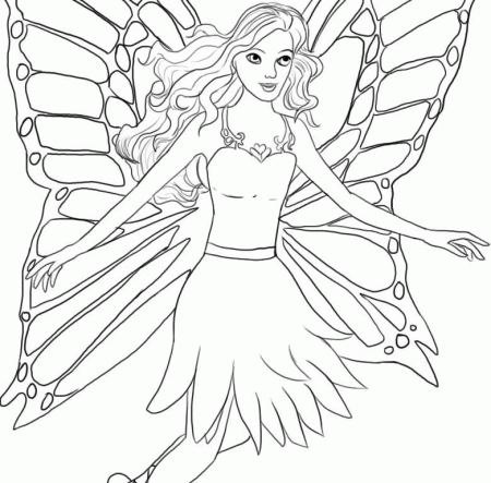 Barbie Mariposa Coloring Pages Free Printable - Kids Colouring Pages