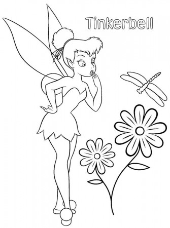 Tinkerbell Coloring in Pages to Print | Tinkerbell Coloring