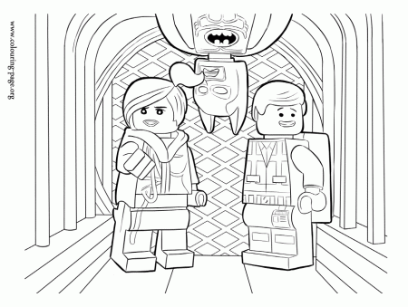 The Lego Movie - Heroes - Wyldstyle, Batman and Emmet coloring page
