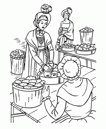 Early American Society Coloring Page | Teaching Social Studies and Ge…