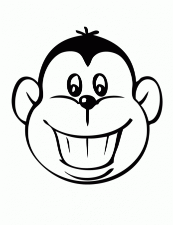 Pages Funny Monkey Face Vector 205621 Monkey Face Coloring Page