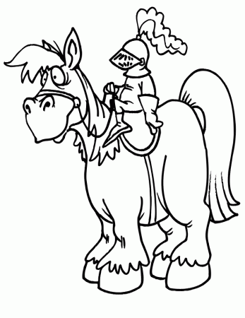 Knights on horses Colouring Pages (page 3)