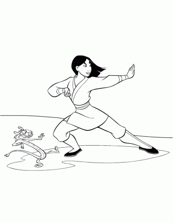 Full sizes mulan coloring pages 7 - Print Now