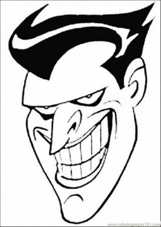 Coloring Pages Face Of Joker (Cartoons > Batman) - free printable 