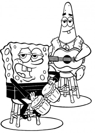 Smiling Patrick Spongebob Coloring Page - Nickelodeon Coloring 