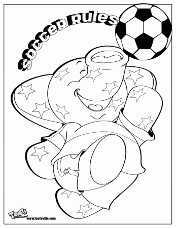 soccer coloring page for kids