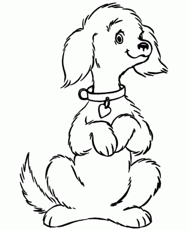 Printable Dog Coloring Page - Kids Colouring Pages