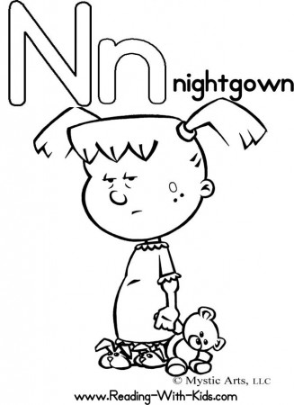 Lowercase Letter N Coloring Pages