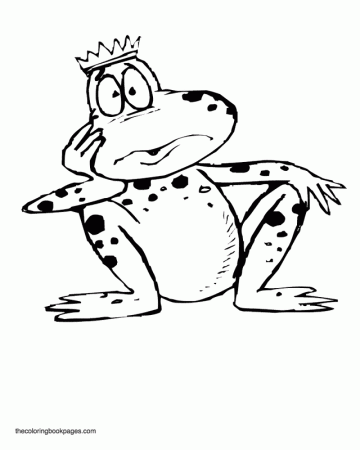 frog prince coloring book pages