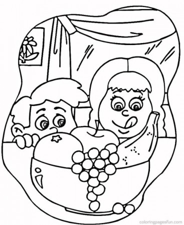 Kids Fruit Coloring Pages | Free Printable Coloring Pages 