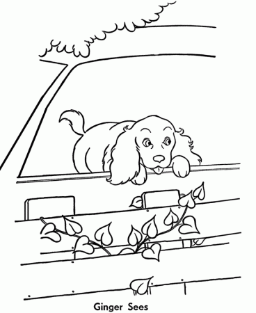 Pet Dog Coloring Pages | Free Printable Pet Coloring Page of a dog 