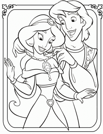 Photos Aladdin And Jasmine Coloring Printables - Jasmine Cartoon 