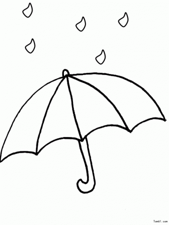 How to draw umbrella 2 - Stick figure-Children's paintings