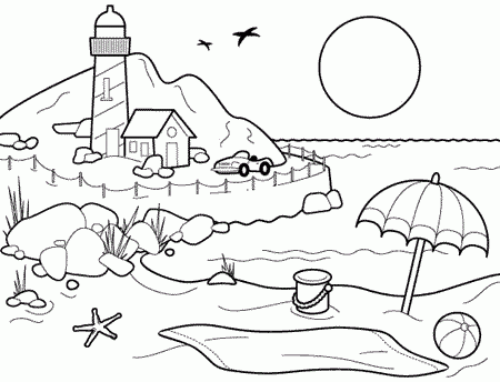 Summer Season | Free Coloring Pages