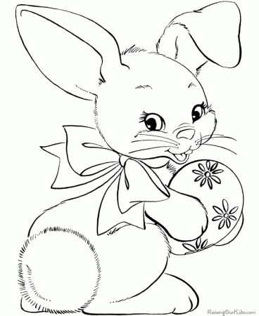 Easter Bunny Coloring Page | Wallpaperholic