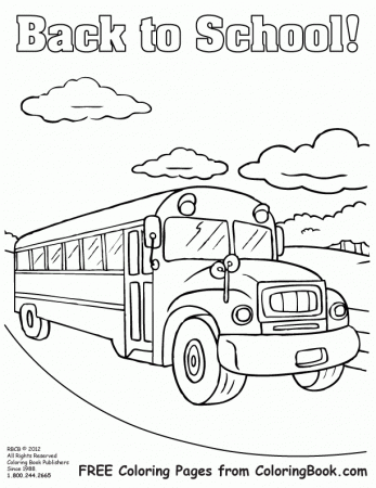 children off bus Colouring Pages