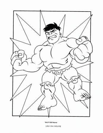 Superhero Hulk Easy to coloring page | coloring pages