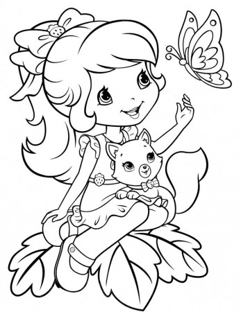 strawberry shortcake coloring page | kleurplaten / coloring pages | P…