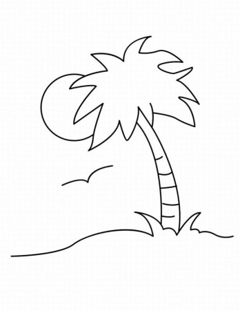 Easier Tree Coloring Pages Palm Page Site | Laptopezine.