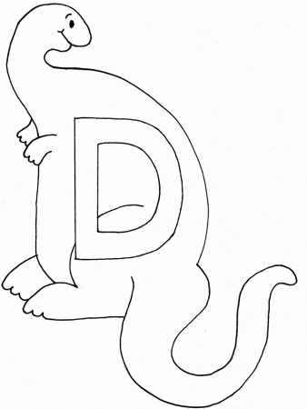letter D for dinosaurs coloring pages for kids | Best Coloring Pages